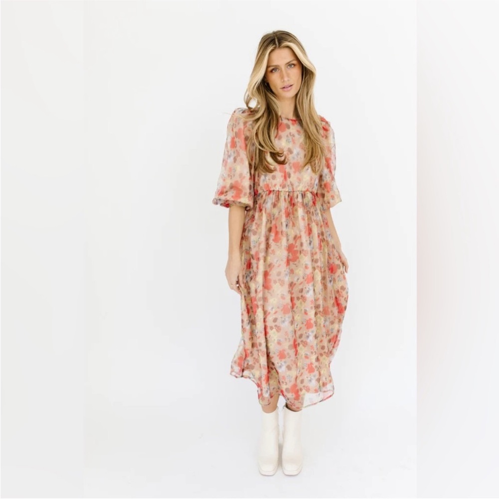 Shop Zoco Floral Midi Dress